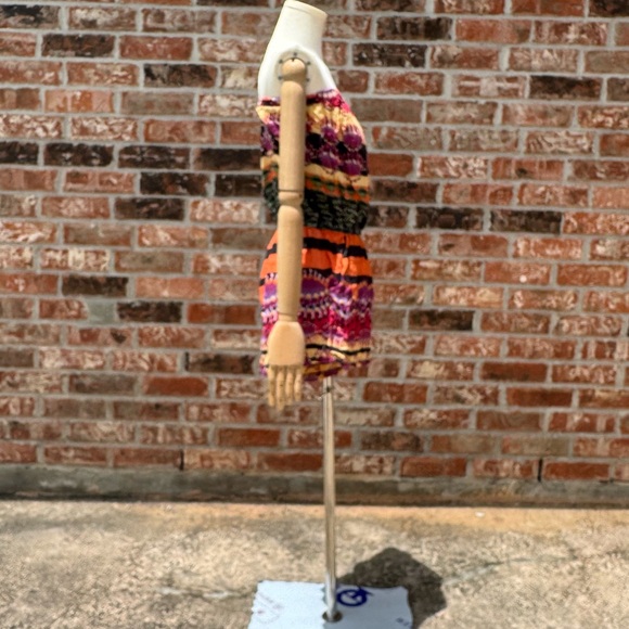 Angie strapless colorful patterned romper with pockets / L / Excellent condition - Picture 11 of 15